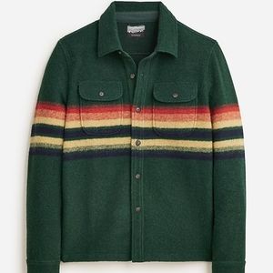 Nordic wool-blend blanket-stripe shirt-jacket J. Crew NWT